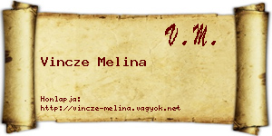 Vincze Melina névjegykártya