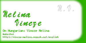 melina vincze business card